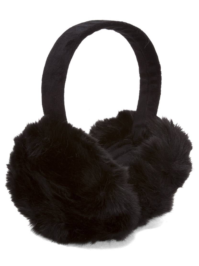 TopHeadwear Fuzzy Earmuffs Black