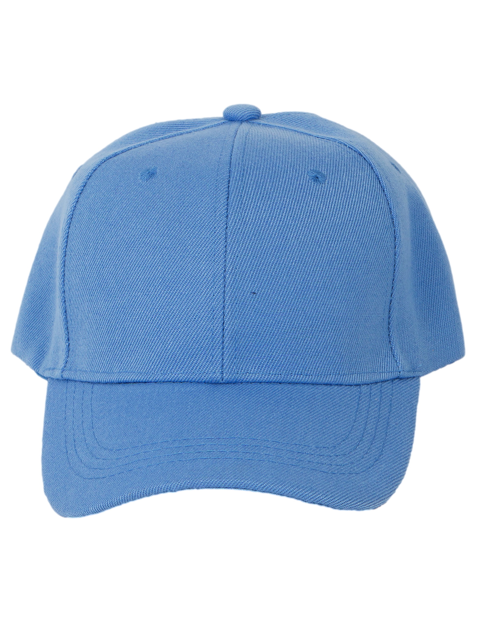 TopHeadwear Men's Plain Baseball Cap Adjustable Solid Color Ball Hat