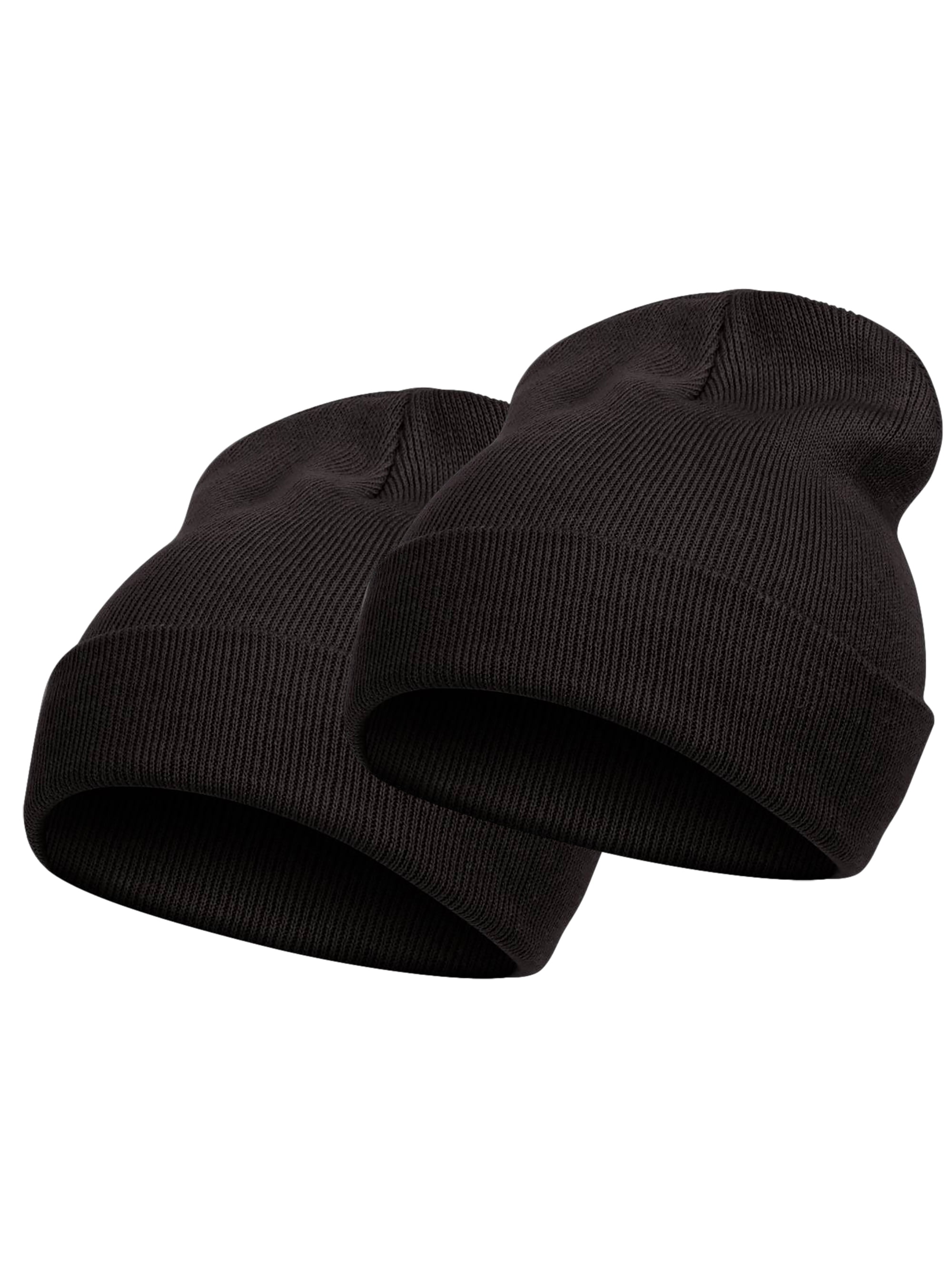 TopHeadwear Men's Women's Solid Beanies 2 Pack Winter Cap Knit Beanie