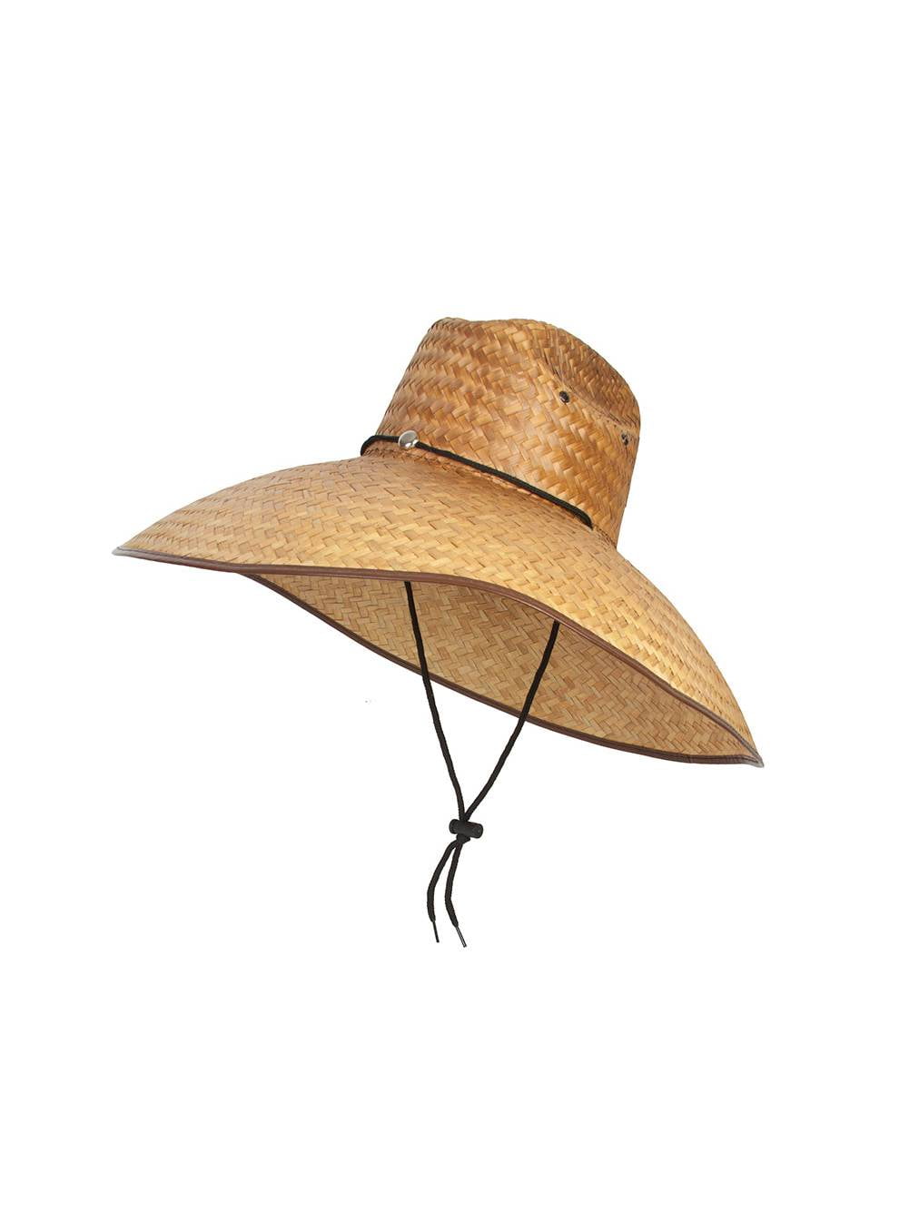 Mens extra wide brim straw hats sale