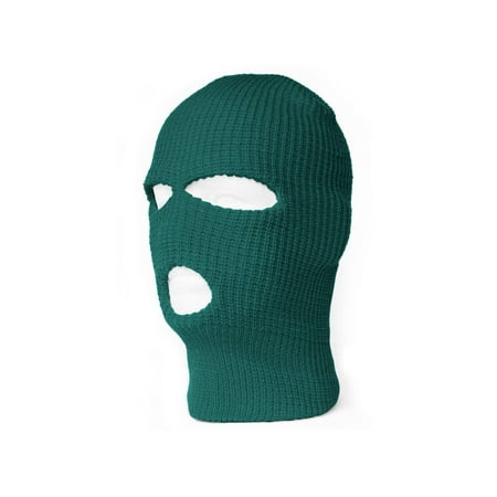 TopHeadwear's 3 Hole Face Ski Mask, Emerald Green