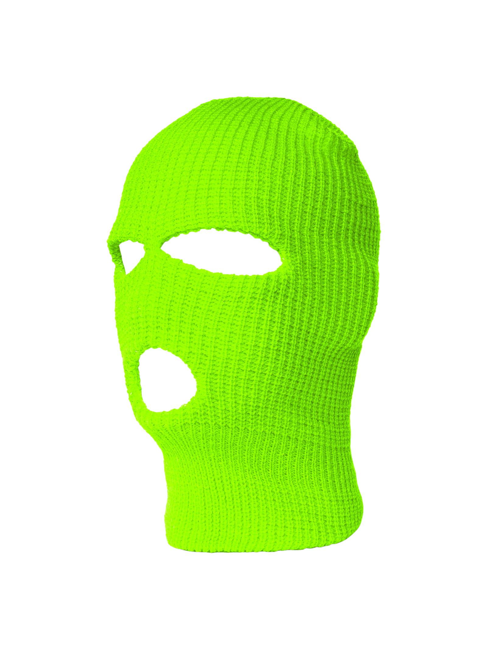 TopHeadwear's 3 Hole Face Ski Mask, Neon Green