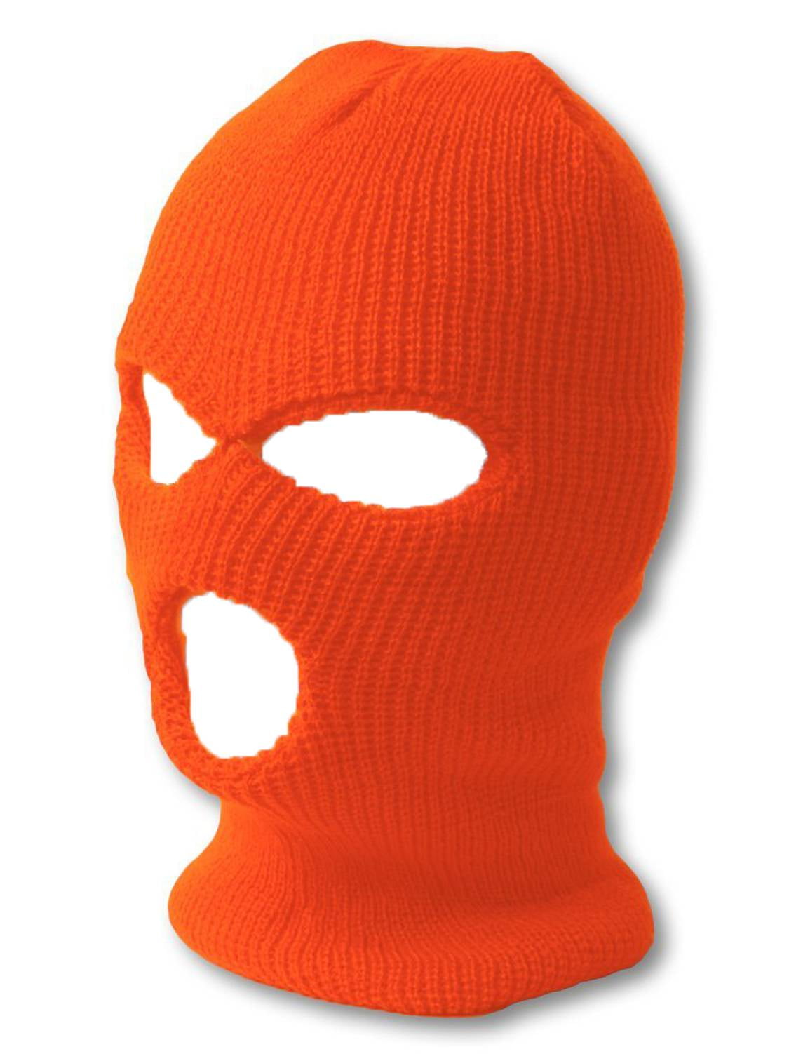 TopHeadwear's 3 Hole Face Ski Mask, Neon Orange