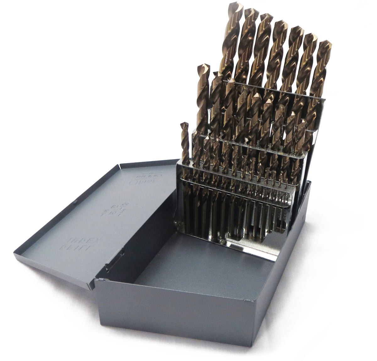 TopLine Drill Bit Set M42 Cobalt Fractional 1 16 1 2 29pcs Huot Index Walmart
