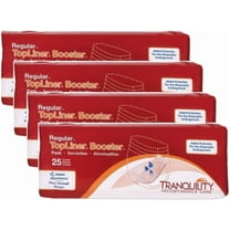 Tranquility TopLiner Disposable Booster Pads, Regular (14" x 4"), Flow-Through Design with Adhesive Strip for Max Absorption, Adult Unisex, 200ct Case