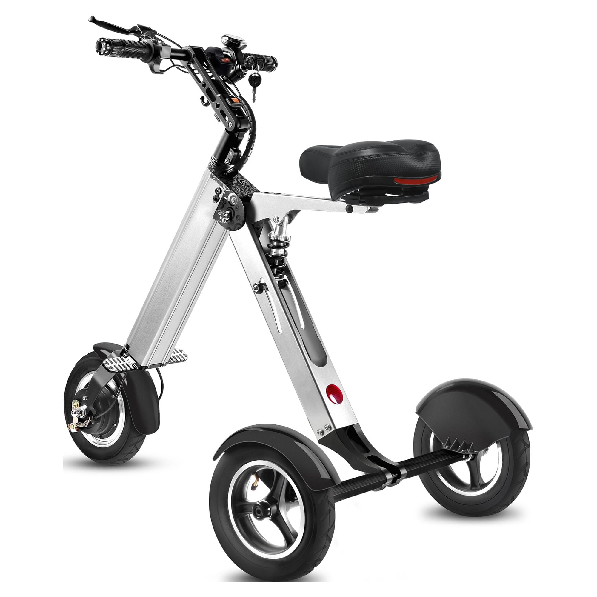 TopMate ES32 Electric Tricycle Foldable E-Scooter with Seat for Adults 15 mph, Lightweight 3 Wheel Mobility Scooter with Reverse Function and 10