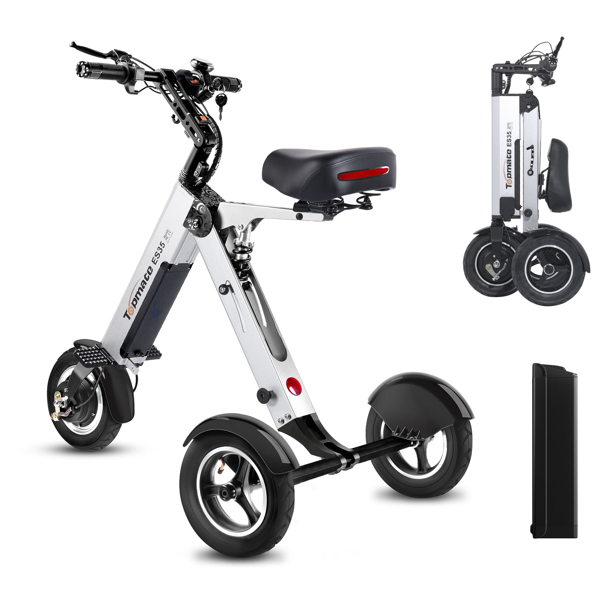 TopMate ES35 Electric Scooter 3 Wheels Travel & Airline Friendly with 7