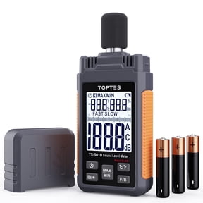 TOPTES Sound Level Meter 30130 dB, Digital Decibel Noise Meter with Backlit LCD, A/C Weighting, Max Min Hold, Professional dB Meter for Home, Classroom, Factory, Audio Testing