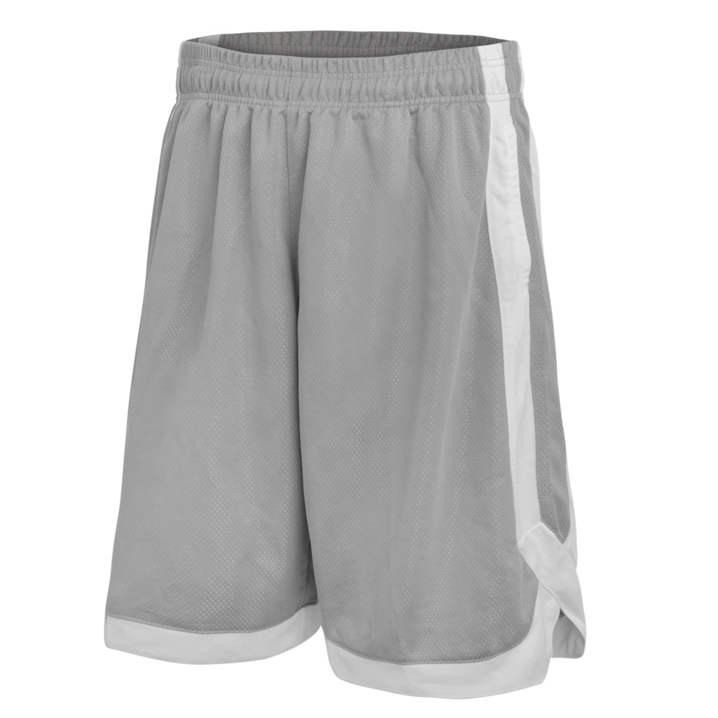 TopTie 2 Tone Basketball Shorts For Men with Pockets Pocket Training Shorts Grey M