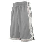 TopTie 2-Tone Basketball Shorts For Men with Pockets, Pocket Training Shorts-Grey-XXL