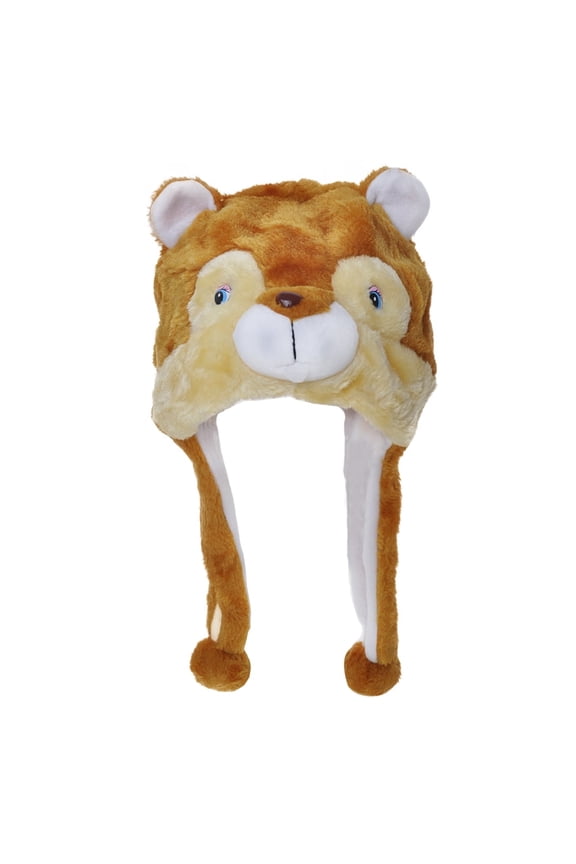 Animal Design Winter Thermal Hat With Ears, Alpaca, Squirrel Beanies Ear Flaps-Squirrel