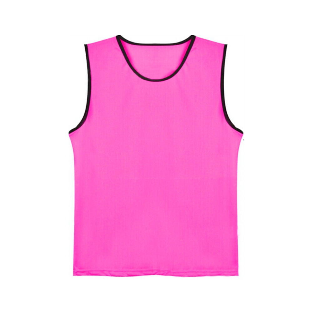 Soccer Scrimmage Vests - Set Of 10, Neon Yellow, Nylon Mesh, Pullover Style, Sizes Child To Adult