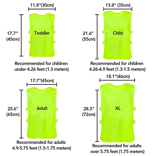 Oso Athletics Mesh Numbered Jerseys – 12-Pack For Basketball, Soccer, Football Teams
