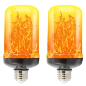 Catgood LED Flame Light Bulbs 2PCS, Flickering Light Bulbs Upgraded 4 Modes, E26 Base Light Bulbs with Upside Down Effect for Daily, Garden Decor, Party, Patio, Indoor, Outdoor Decor