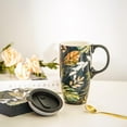 thumbnail image 1 of Topadorn Ceramic Cup Leaf Ceramic Coffee Cup with Gift Box 17 oz Leaves, 1 of 4