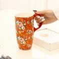 thumbnail image 1 of Topadorn Ceramic Mug with Lid and Handle Coffee Cup, 17oz., 1 of 8