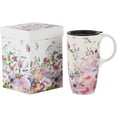 thumbnail image 1 of Topadorn Ceramic Mugs Porcelain Latte Tea Cup Coffee Mug with Gift Box,17oz.Pink Garden, 1 of 8