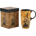 thumbnail image 1 of Topadorn Ceramic Mugs Porcelain Latte Tea Cup Coffee Mug with Lid and Gift Box,17oz.Sailing Ship, 1 of 9