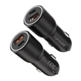 thumbnail image 1 of Topadre 2-Pack 38W Dual-Port (USB-C&A) Car charger Compatible with iPhone/iPad/Samsung Series (Black), 1 of 8
