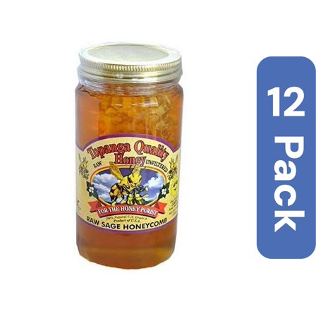 Topanga Quality Honey Honeycomb Jar Sage 16 oz (Pack of 12)
