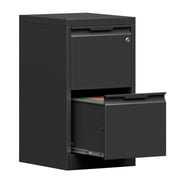Topass 2-Drawer Locking Metal File Cabinet, Home Office Storage, A4/Legal/Letter Hanging, Assembly Required.Black