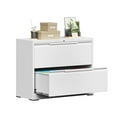 thumbnail image 1 of Topass Lateral File Cabinets with Lock, 2 Drawer Steel Wide Filing Organization Storage Cabinets, Steel File Cabinet for A4 Legal/Letter Size, Assembly Required (White, 2 Drawer - 36" W), 1 of 7