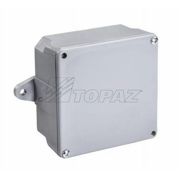 Topaz 1222 Junction Box, PVC, Wall Mount, 4" x 4" x 4"