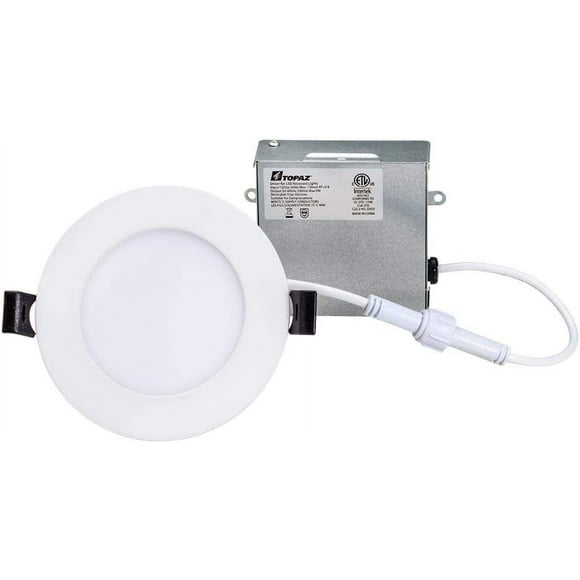 Topaz 4" CCT Selectable, LED Slim Fit Recessed Downlight, 9W White