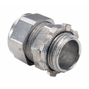 Topaz 653 Compression EMT Connector, Die Cast Zinc, 1"