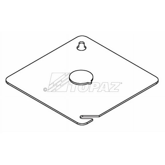 Topaz C7517 Box Cover - 4 Galvanized Steel Square 4"
