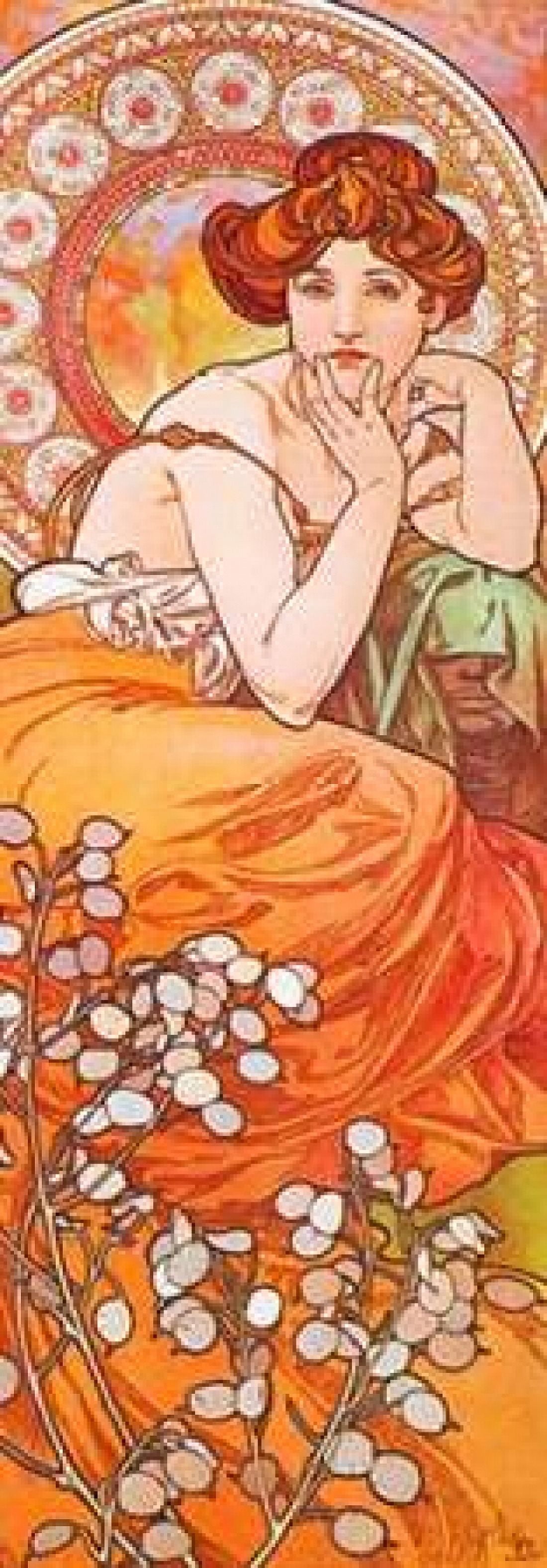 Topaz Canvas Art - Alphonse Mucha (10 x 20)