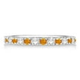 thumbnail image 1 of Topaz Citrine Stackable Ring Anniversary Band Guard 925 Sterling Silver Gemstone Jewelry For Women Gift By KIRAN FINE JEWELS, 1 of 5