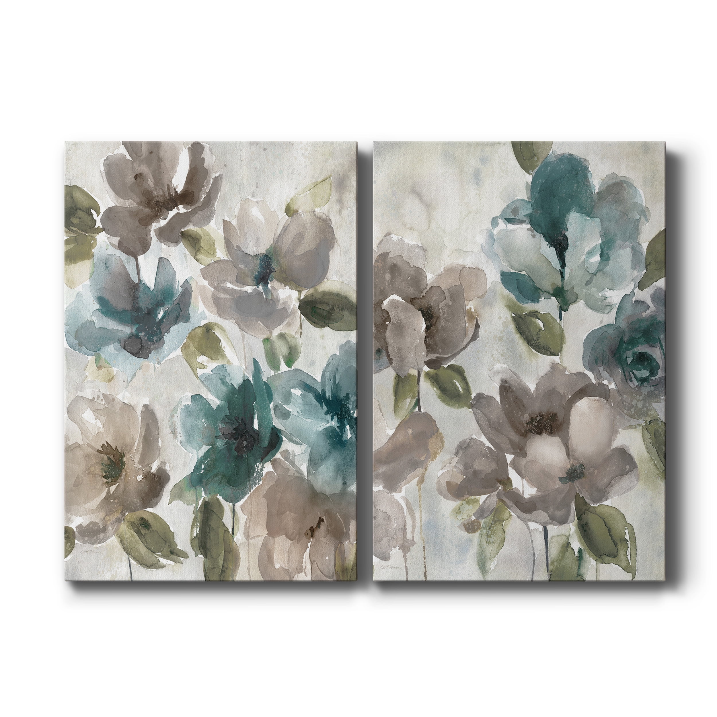 Topaz Garden I Premium Gallery Wrapped Canvas - Ready to Hang - Set of 2 - 40 x 60 Each