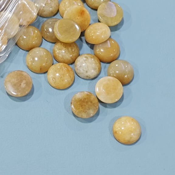 Topaz Jade Cabochons Half Round 12x5~6mm