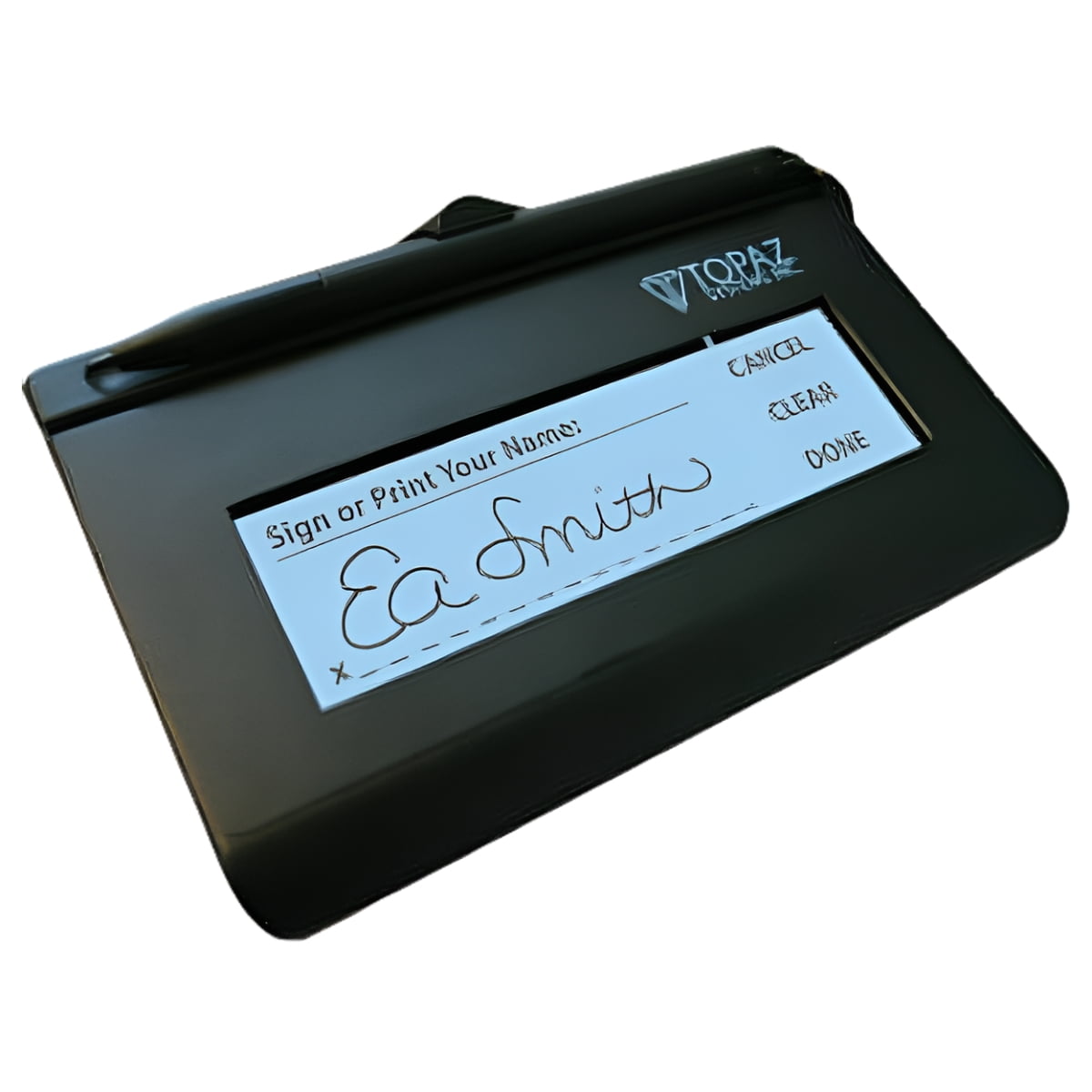 Topaz SigLite Black LCD Electronic Signature Capture Pad with USB Interface