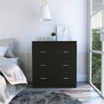 thumbnail image 1 of Topaz Three Drawer Dresser, Black, 1 of 1