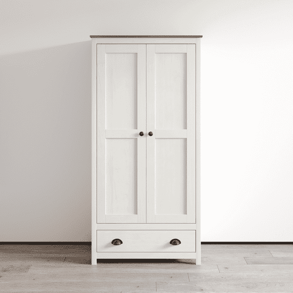 Topazio 2D1S Solid Wood Wardrobe