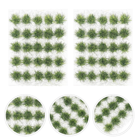 Topbathy Simulation Grass Cluster Decor for Sand Table Made of Durable Green Resin with Realistic Appearance