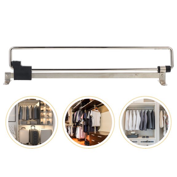 Topbathy Expandable Clothes Hanger Rack 1 Set with Plastic and Iron Frame for Efficient Home Storage and Organization