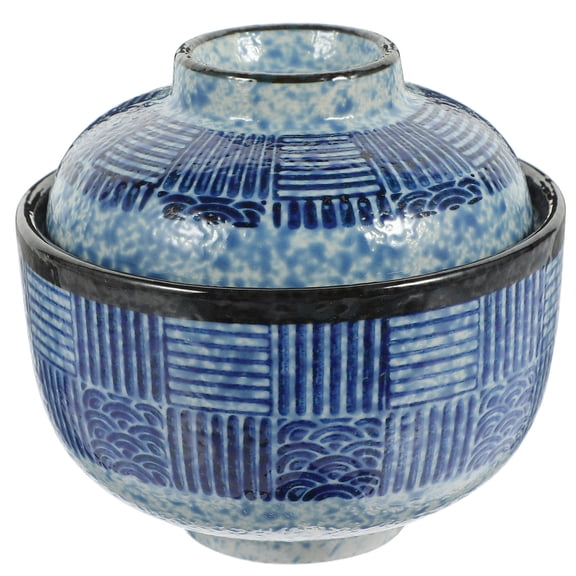 Topbathy Multifunctional Ceramic Bowl with Lid for Home Use Safe Design Suitable for Soup 6.5 Inch Multi Color