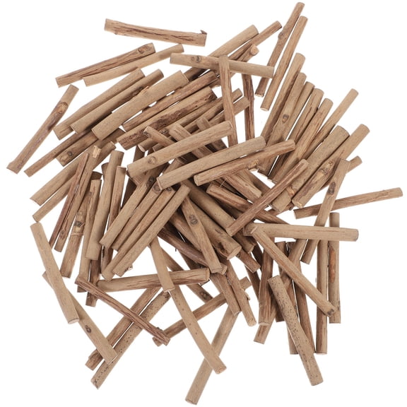 Topbathy 1 Bag of Wooden Dowels for Crafts Natural Wood Color DIY Garden Decor