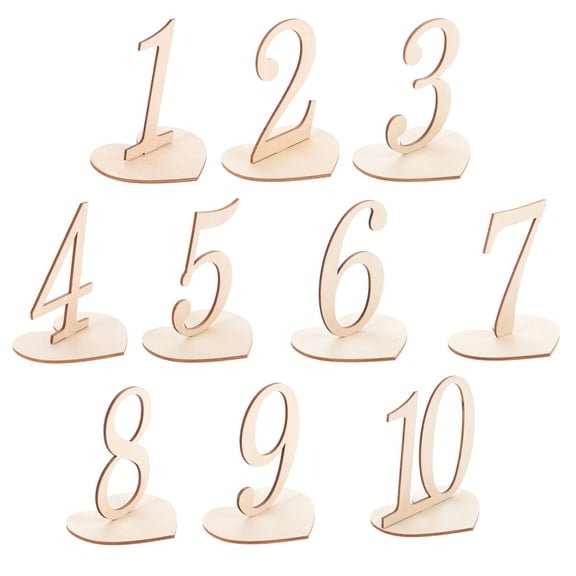 Topbathy Light Yellow Table Numbers for Weddings and Events 10 Pcs Synthetic Material Standing Table Number Cards