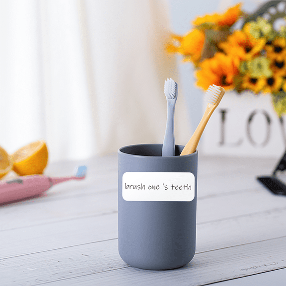 Topbathy 10 Sets Cloth Self Adhesive Name Tags Erasable for Stickers Home Hotel Use