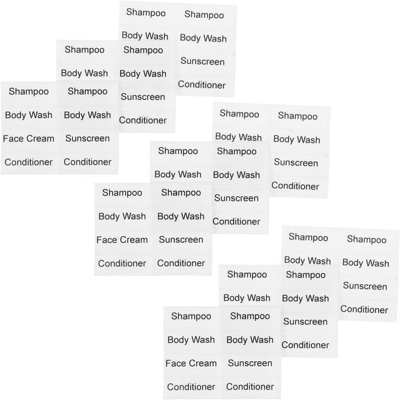 Topbathy 10 Sheets of Travel Beauty Label Stickers White Cosmetic Classification for Bottles