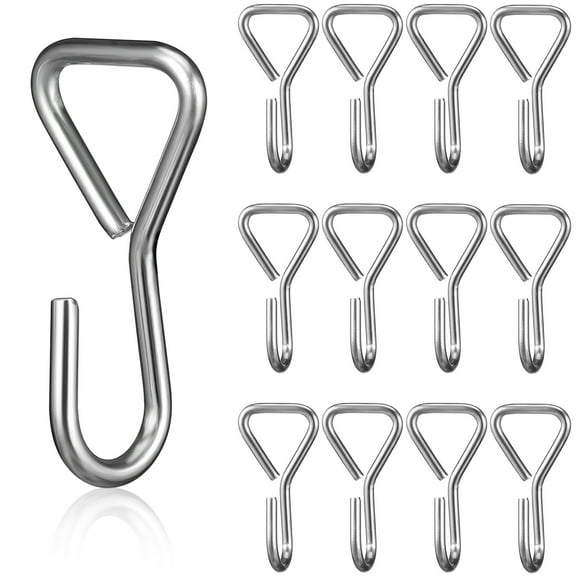 Topbathy 100Pcs Heavy Duty Metal S Hooks Stainless Steel Rope Hooks for Secure Hanging Use