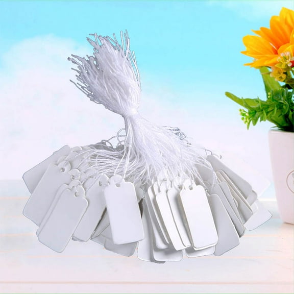 Topbathy 1000Pcs White Marking Tags with ng Easy Remove Price Labels for Shop Use