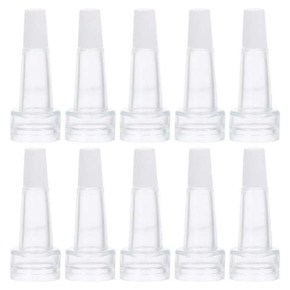 Topbathy Essence Bottle Cap, Clear Plastic Vial Sealing for Home and Travel, 100Pcs