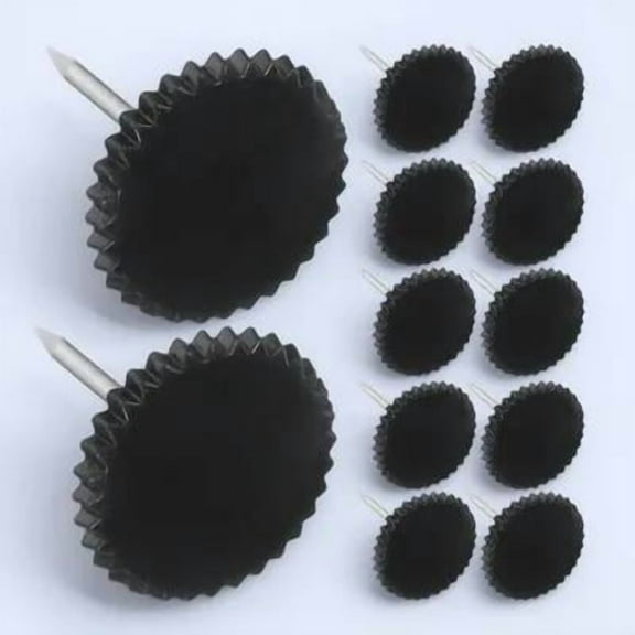 Topbathy 100Pcs Black Thumb Tacks Plastic Pushpins for Office Bulletin Message Boards