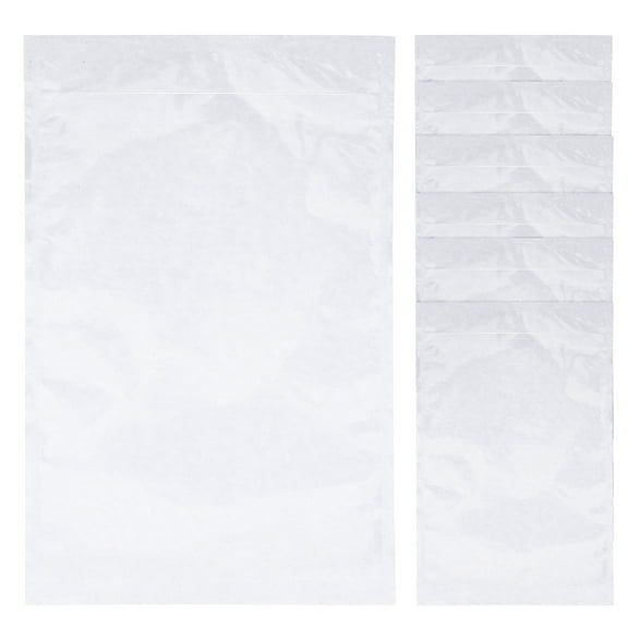 Topbathy 100Pcs White Adhesive Shipping Label Sleeves for Small Business Packaging Needs