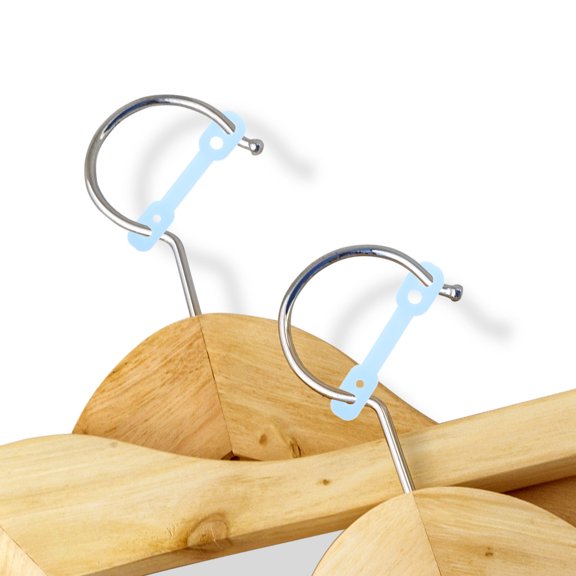 Topbathy 100Pcs Sky Blue Windproof Clothes Hanger Buckles Silicone p Anti Drop Clips for Indoor Outdoor